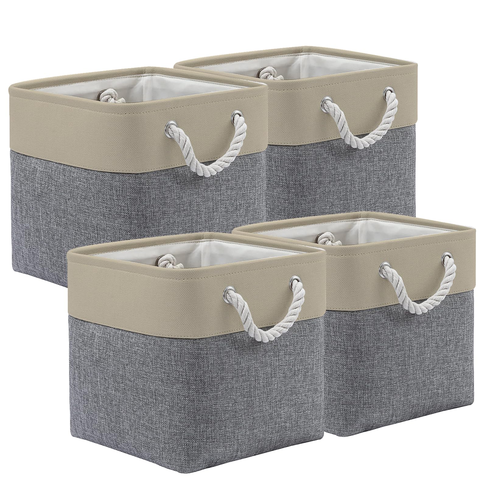 Paniers cubes en tissu lot de 4 pour stopper le désordre des vêtements