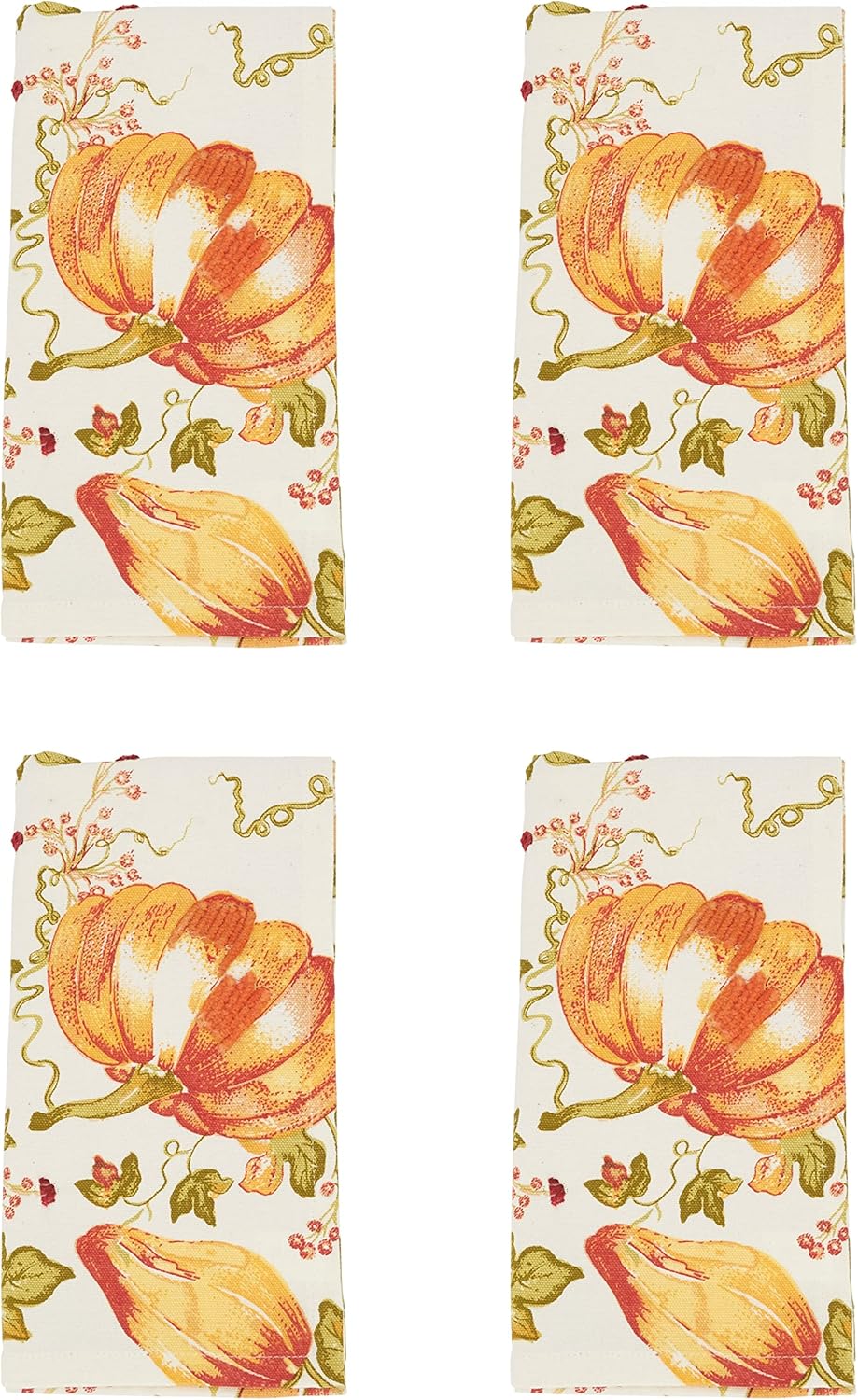 Pumpkin Design Table Napkins (Set of 4)
