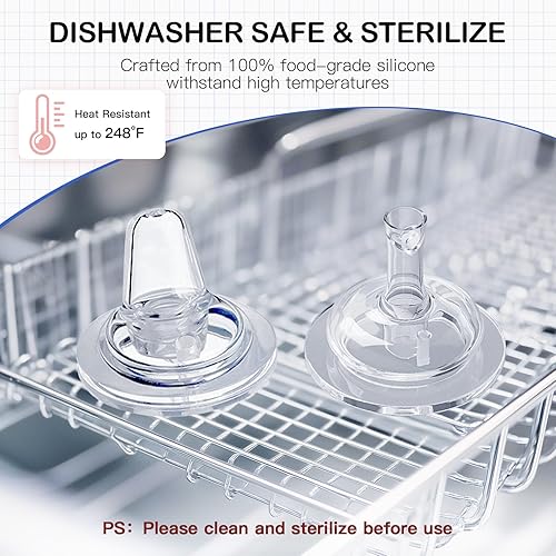 Miniatura 3 de Boquillas para biberones anticólicos Philips Avent, con boquilla de transición, 100% silicona de grado alimenticio, pezón suave, 19.7 ft+, paquete