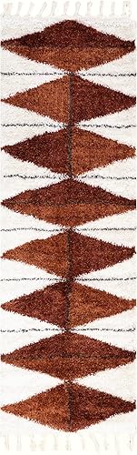 Miniatura 2 de nuLOOM Kali - Alfombra geométrica de 2 x 12 pies para sala de estar, dormitorio, comedor, guardería, entrada, pasillo, cocina, óxidomarfil