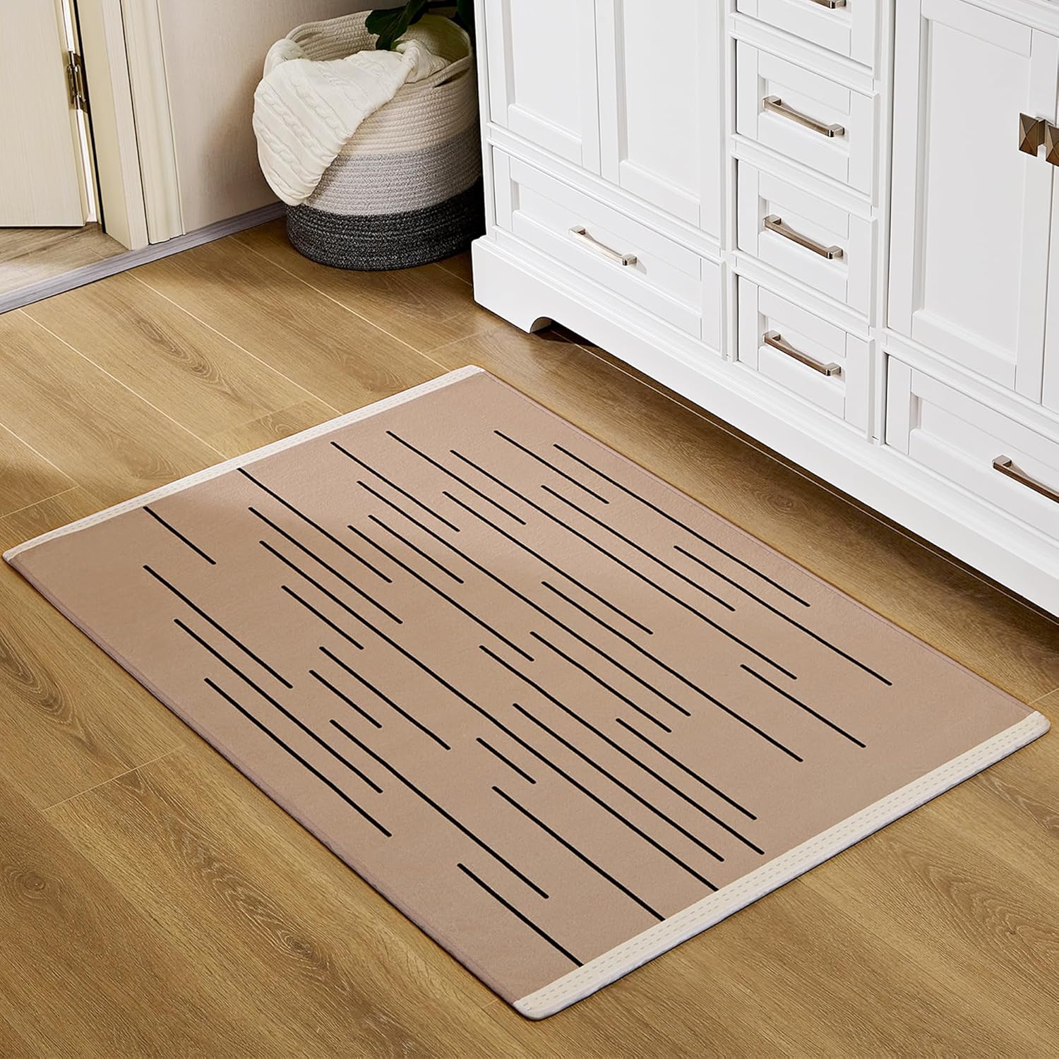 VECELO Front Door Mat Indoor Welcome Mat Outdoor, Absorbent Muddy Kitchen Rugs for Home Entrance Floor, Durable Entryway Rug, Non-Slip Rubber Backing Doormat, Easy Clean, Low Profile, 47"x32"