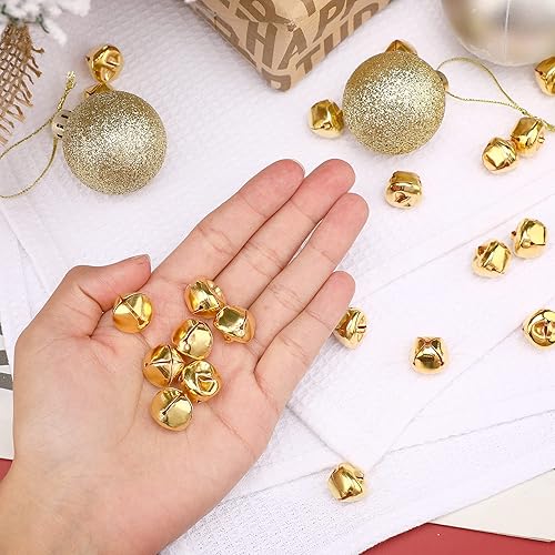 Miniatura 3 de Augshy 200 cascabeles cascabeles de 35 pulgadas para manualidades a granel para Navidad, hogar y mascotas, decoración de Navidad, suministros de