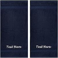 Vista 118 de Personalized Passion Juego de 2 toallas con texto bordado personalizado, 16 x 27 pulgadas, altamente absorbentes y súper suaves, toallas de mano