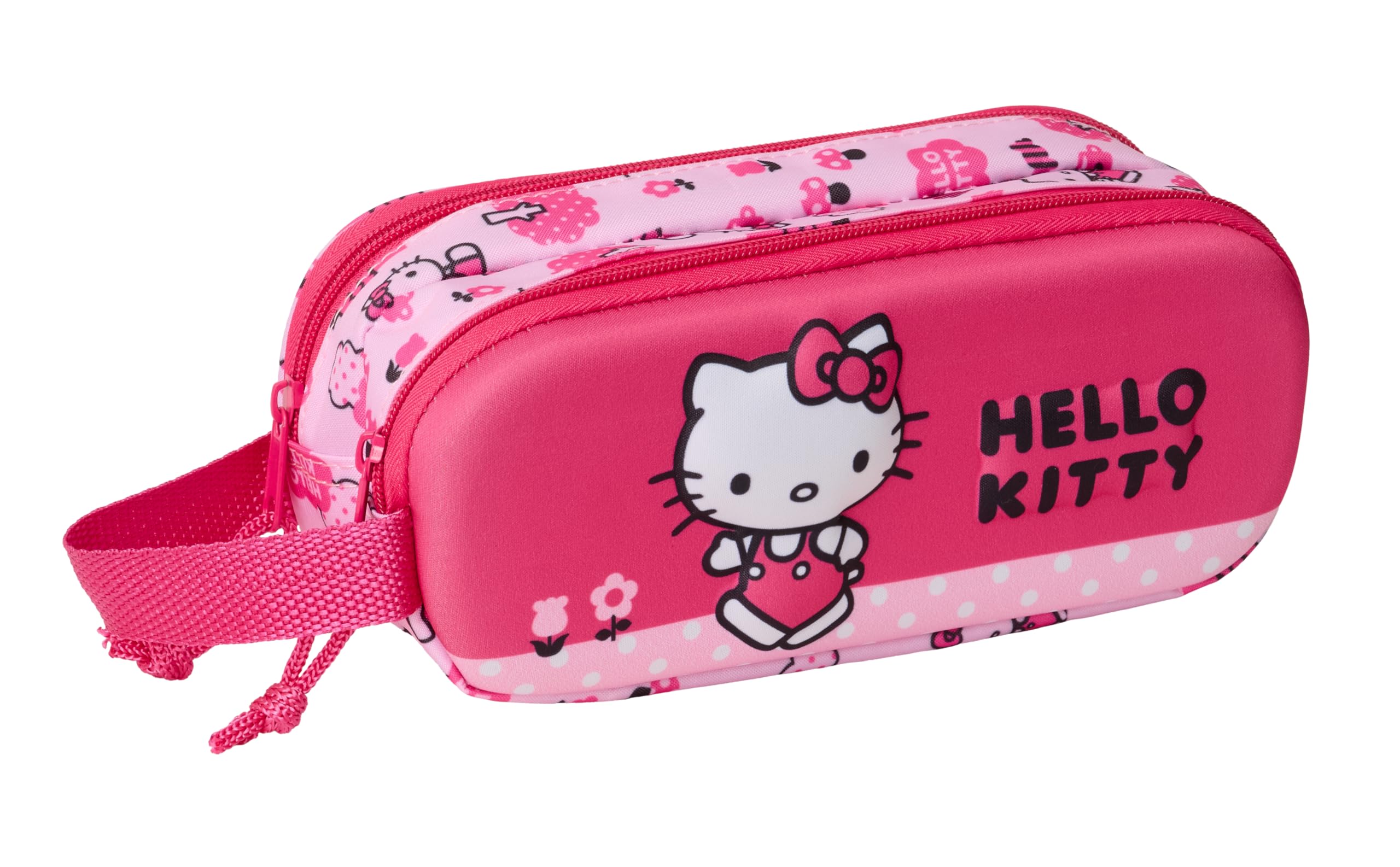 Safta HELLO KITTY 3D Astuccio doppio 3D per bambini 21 x 6 x 8 cm Rosa