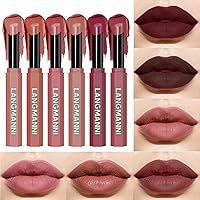 Vista 18 de BestLand - Juego de 6 lápices labiales líquidos mate y delineadores de labios, kit de maquillaje de un solo paso, pigmento aterciopelado nude a