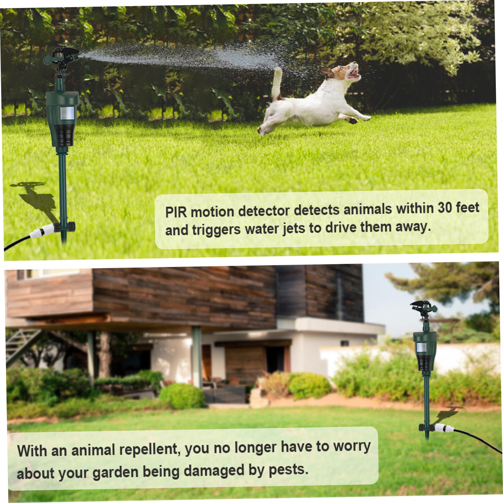 Aspersor con Sensor de Movimiento, aspersor Ajustable de 360° para protección de jardín