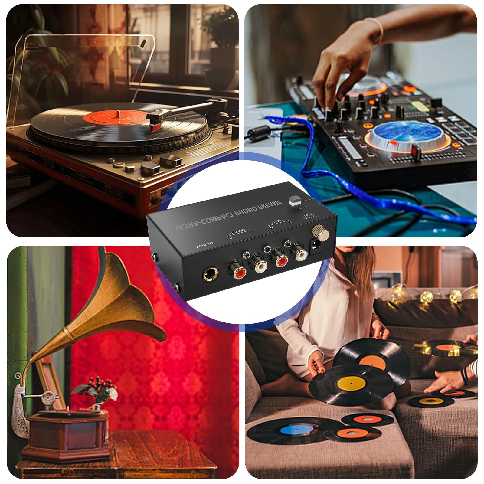 Preamplificatore Phono Per Giradischi - Ingressi RCA, Per Sistemi MM, Nero Compatto - Foto 9