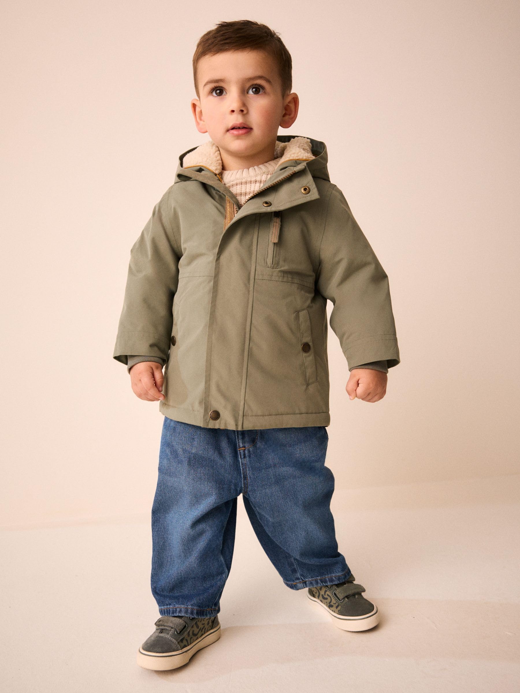 NEXT Jungen Wasserdichter Parka mit Borgfutter