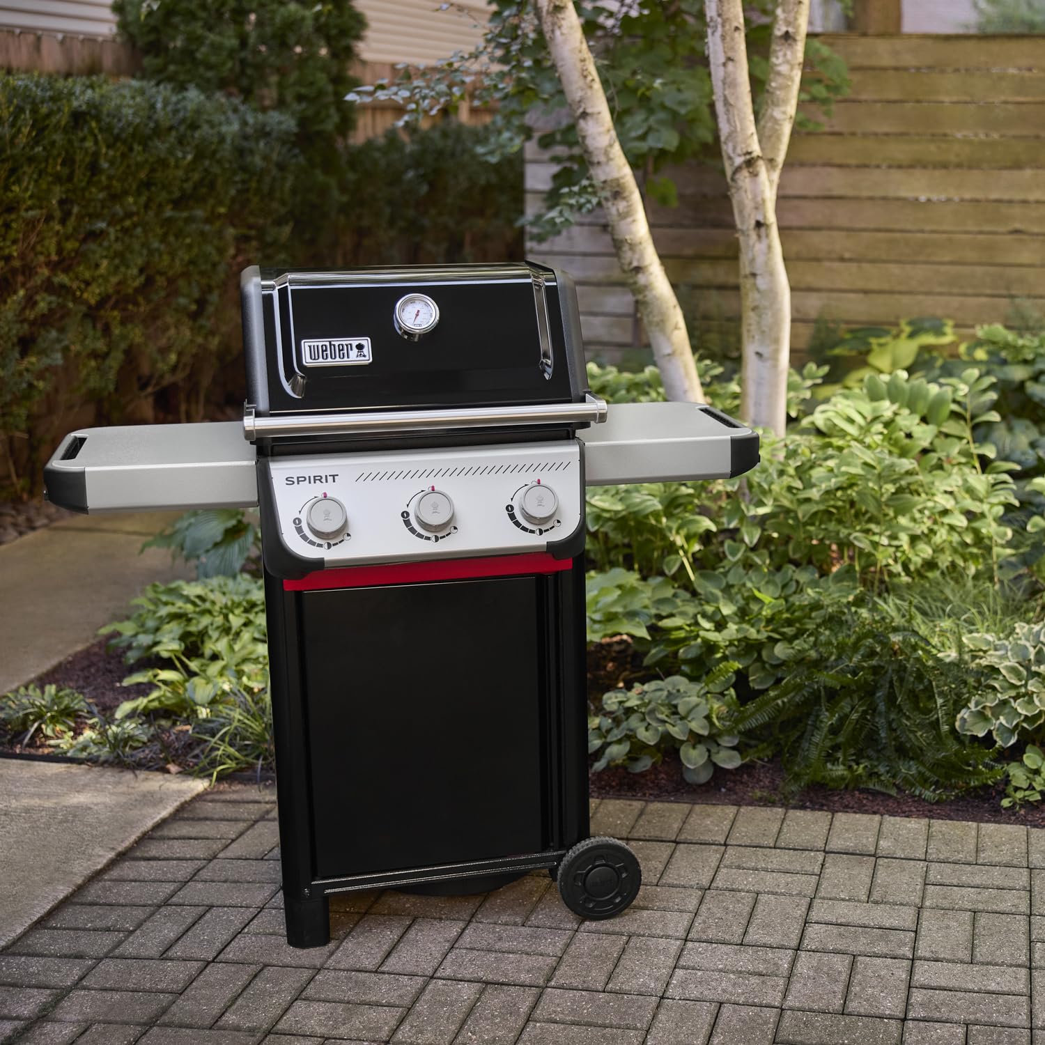 Weber Spirit E-310 Barbecue a Gas 3 Bruciatori, Accensione Snap-Jet, Griglia 51x46cm, Nero/Argento