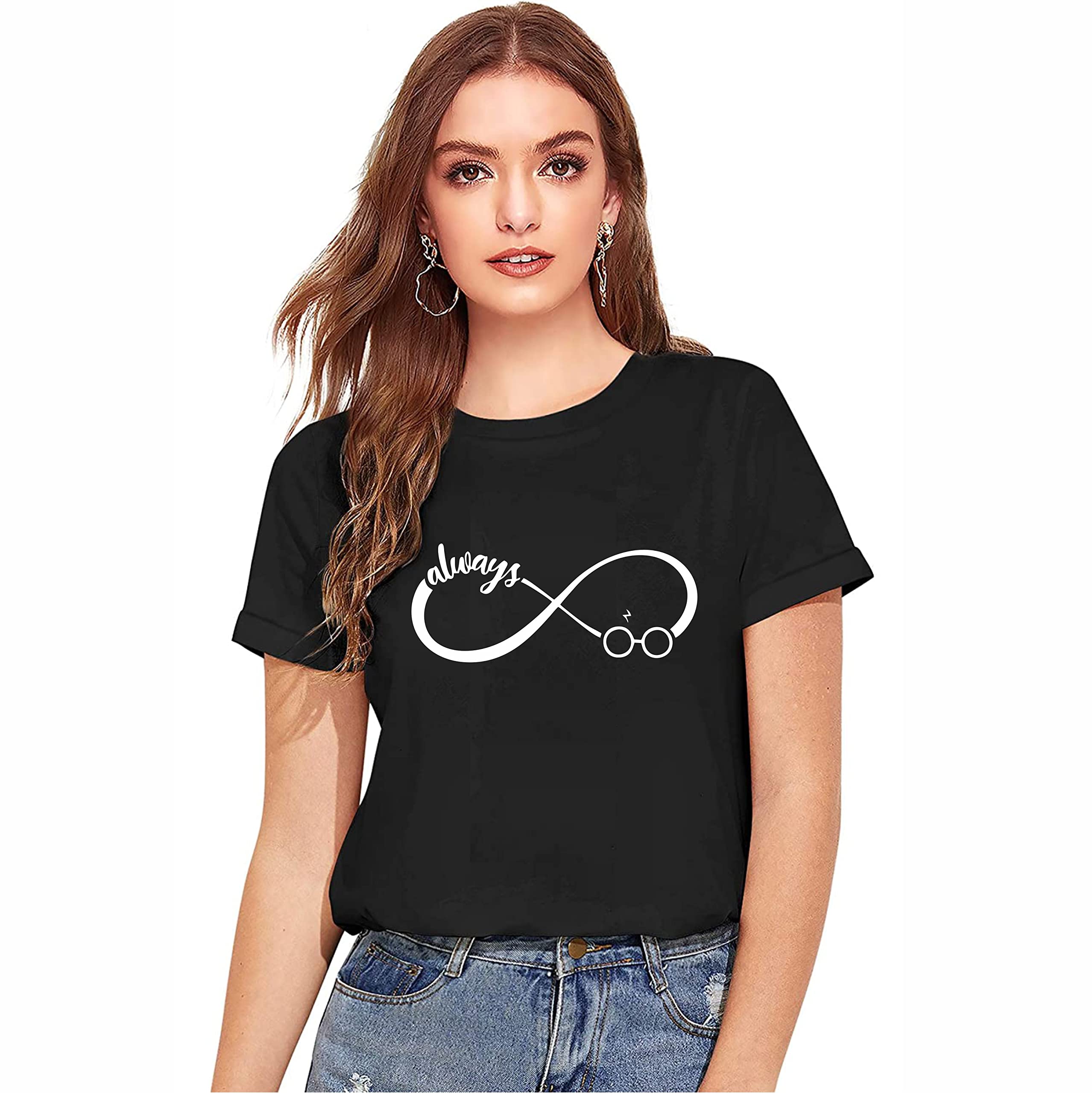 rs print Harry Potter Printed t-Shirt for Girls and Women | Medium Black-picture-51