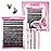 FADLASH Lash Extension DIY Kit Lash Clusters D Curl Cluster Lashes with Lash Bond and Seal Cluster Lashes Glue Remover Lash Tweezers for DIY Eyelash Extension at HomeKit 80D-0.07D-12-18MIX