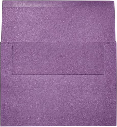 Miniatura 4 de Paquete de 100 sobres morados de 5 x 7 pulgadas, tamaño A7 para tarjetas de felicitación, correo, invitaciones de boda
