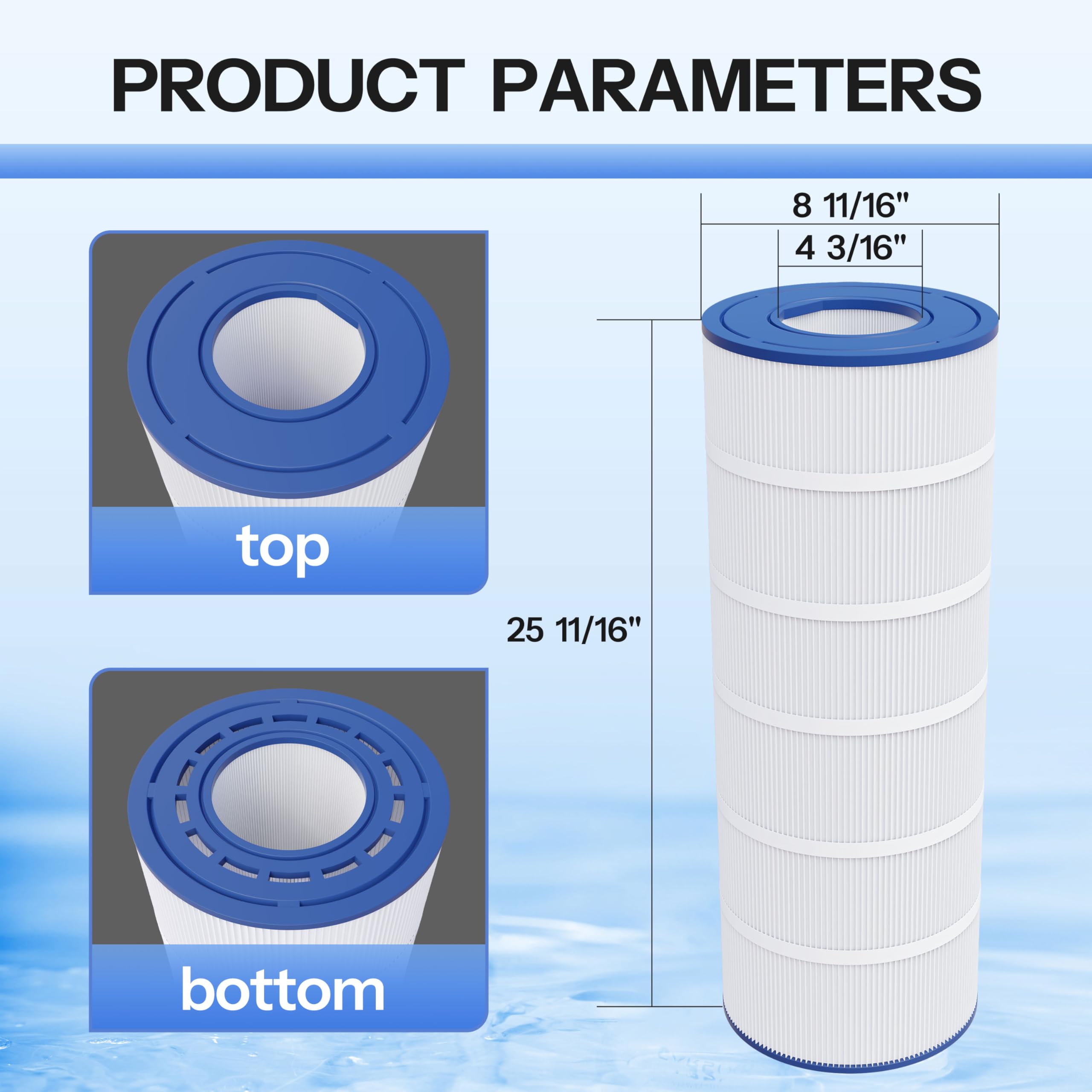 Jumvogo 102 Sq. Ft. Pool Filter Cartridge Compatible with UHD-SR100, PTM100, PSR100, 100TX, 100TXR, FC-2550, 1 Pack