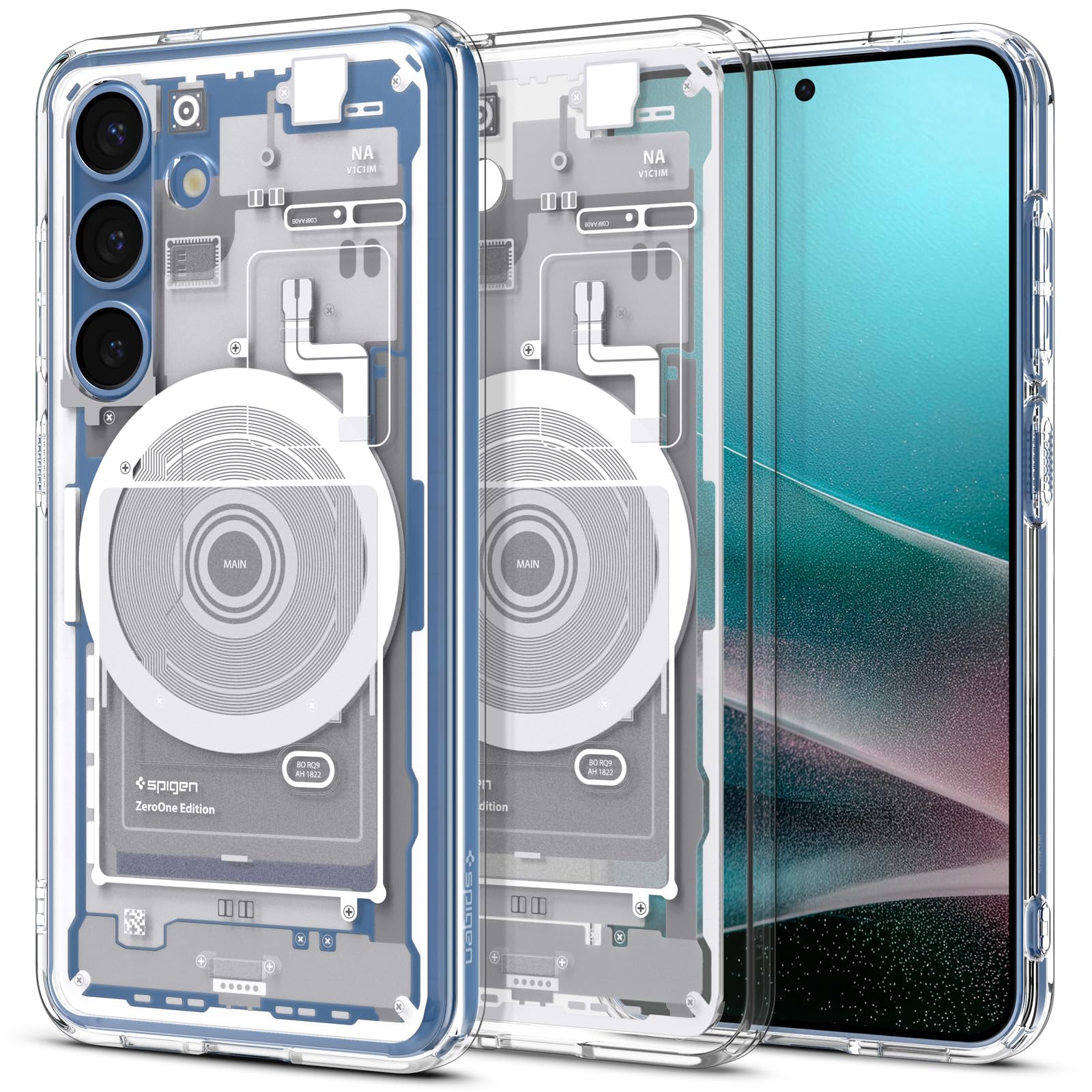 SpigenUltra Hybrid MagFit for Samsung Galaxy S25 PLUS case cover [MagSafe compatible] (2025) - Zero One White