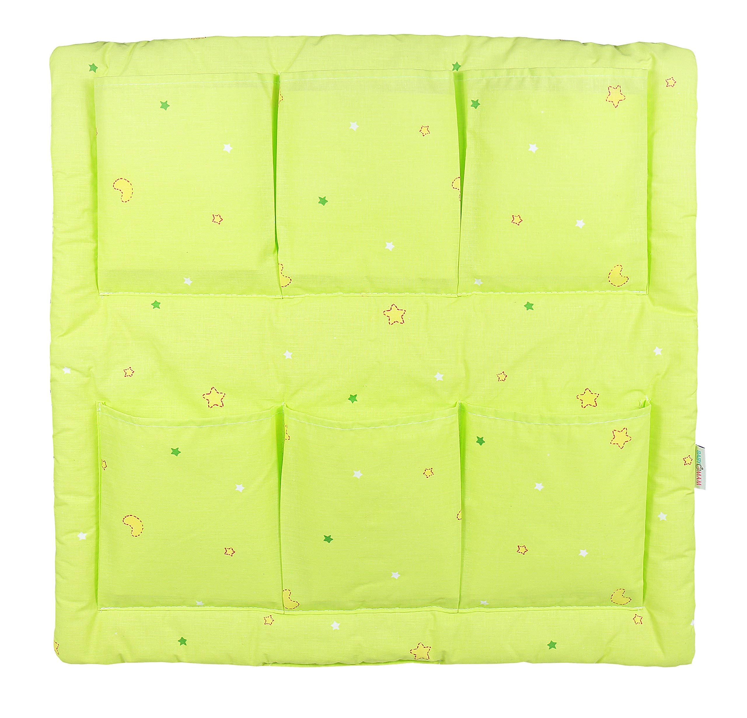 Baby COT Tidy Organiser Hanging Storage CotBed Nursery 6 Pockets BABYMAM (Window Green) — image 1