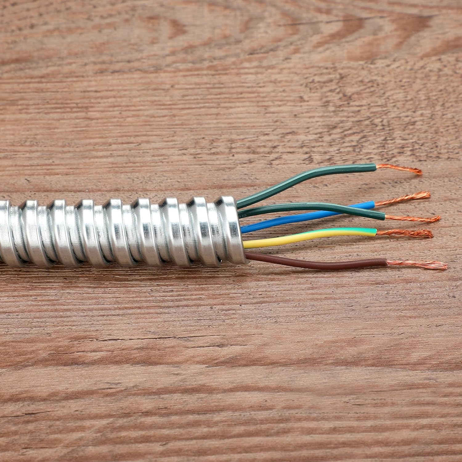 1 Inch Metal Flexible Conduit 50 ft Reduced Wall Flexible Conduit Galvanized Steel Outdoor Electrical Accessories for Greenfield Wiring