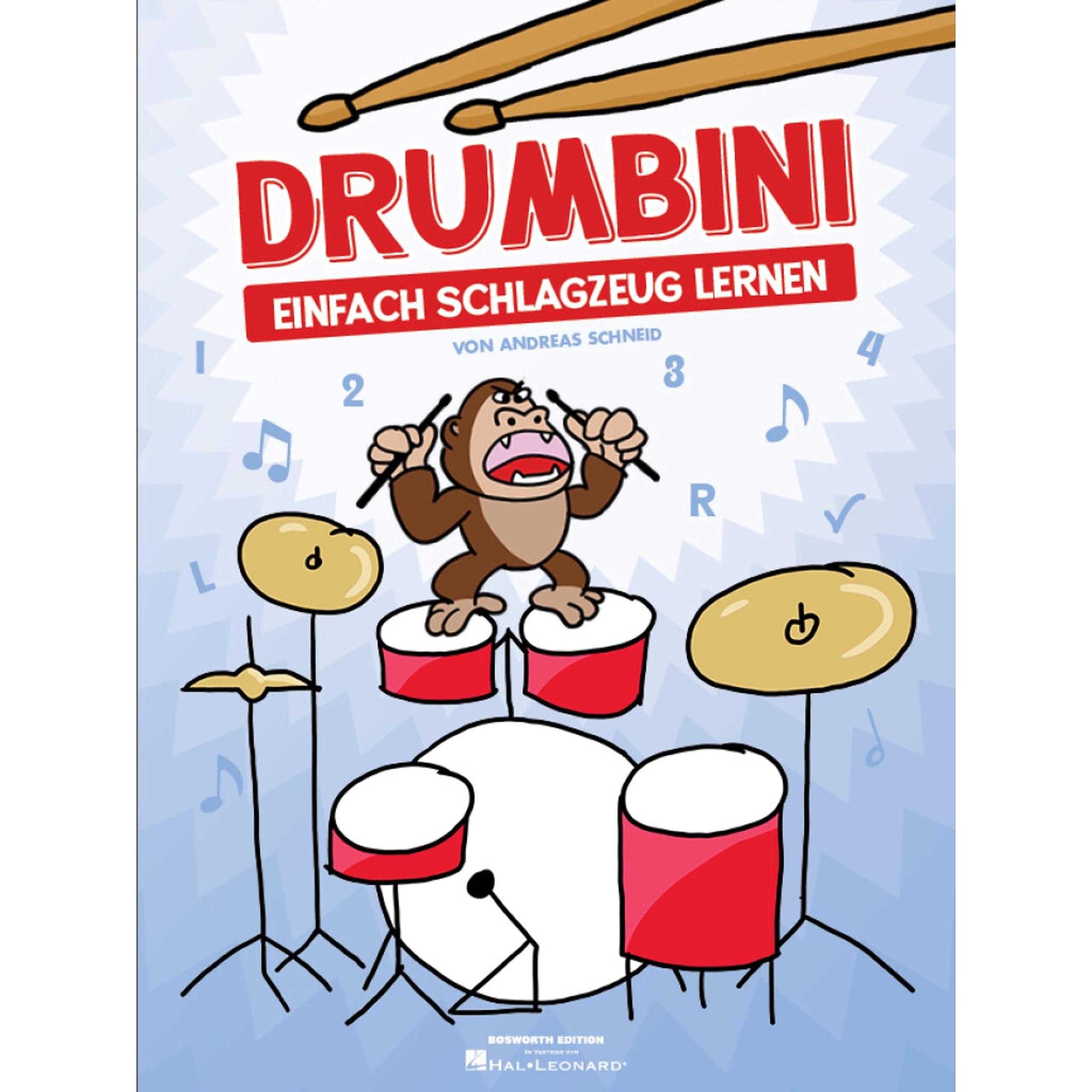 Drumbini: Einfach Schlagzeug lernen | Schlagzeug ohne Noten lernen mit visuellen Symbolen | Songbook mit Schritt-für-Schritt-Lehrbuch für Percussion zum Üben zu Hause und für den Unterricht