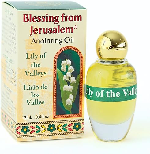 Aceite de unción con especias bíblicas de Jerusalén, lirio de los valles, 0.4 onzas, 0.4fl oz