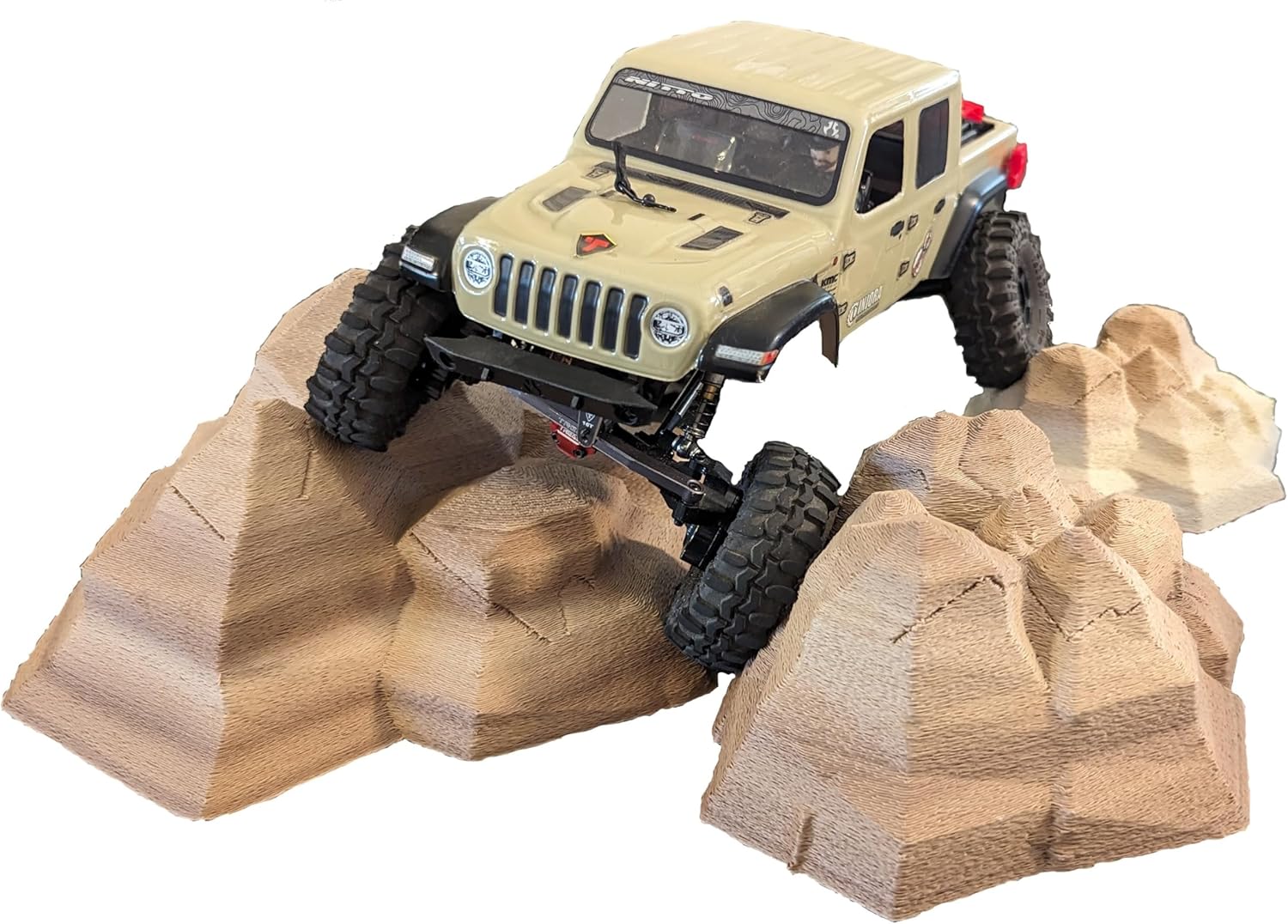 RC Crawler Large Rock Obstacles for 1/18th 1/24th scale trucks - Made in the USA (Natural Rock)