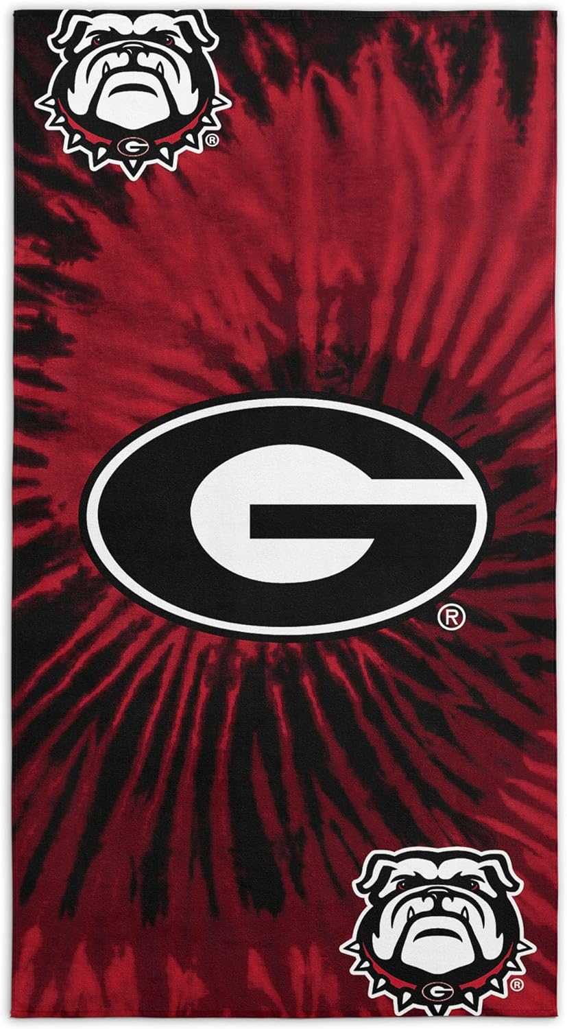 Northwest NCAA Georgia Bulldogs Unisex-Adult Beach Towel, 30" x 60", Psychedelic