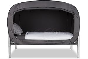 Privacy Pop-Up Bed Tent in Classic Black
