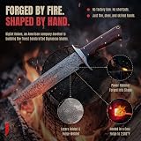 BIGCAT ROAR Patriot - Handmade Damascus Steel Fixed Blade Hunting Knife 14
