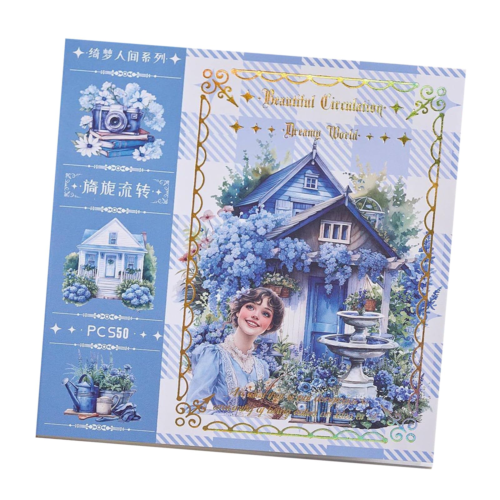 50 Sheets Mountain Scenery PET Paper Sticker for Scrapbooking Journal Photo Album Decoration Scrapbook for Girl Paper