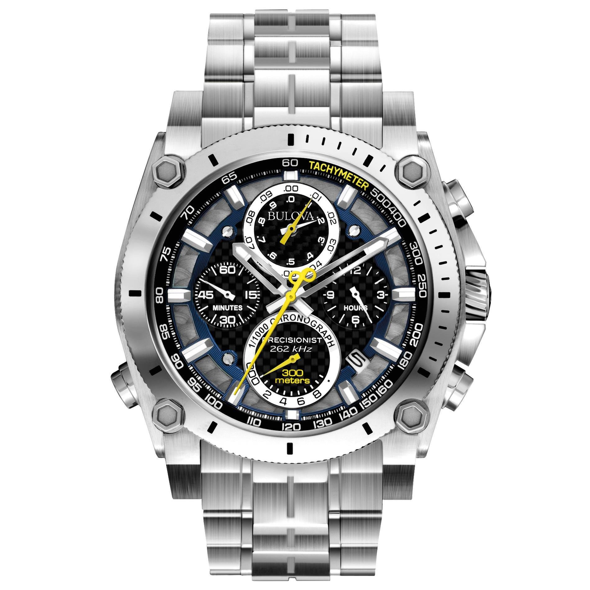 Men's Icon High Precision Quartz Chronograph Watch, Curved Mineral Crystal