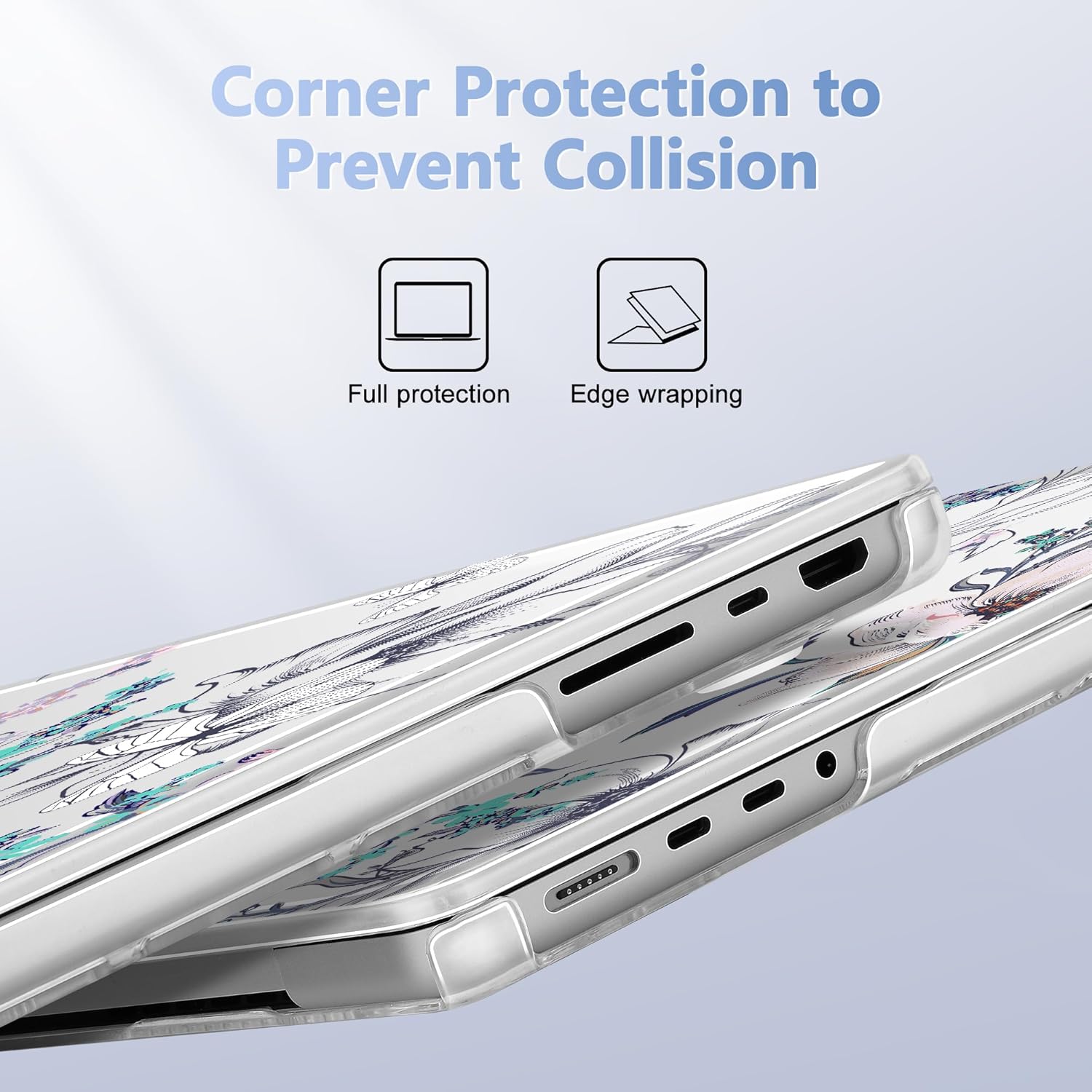 Case for 2026 MacBook Pro 14-inch M5 M4 M3 M2 M1 Pro/Max Chip, Release 2026 2025-2021, Model A3427 A3426 A3434 A3112 A3401 A3185, Plastic Hard Shell Case with Keyboard Cover, Floral C319