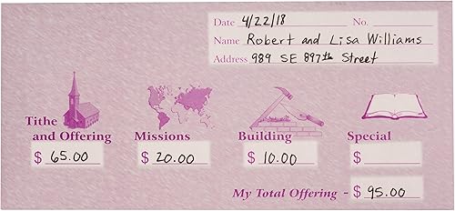 Miniatura 3 de Sobres de donación de ofrenda de iglesiadiezmo, mensaje de bienvenida amigable, misiones, construcción y especial, diseño simple, pestaña fácil