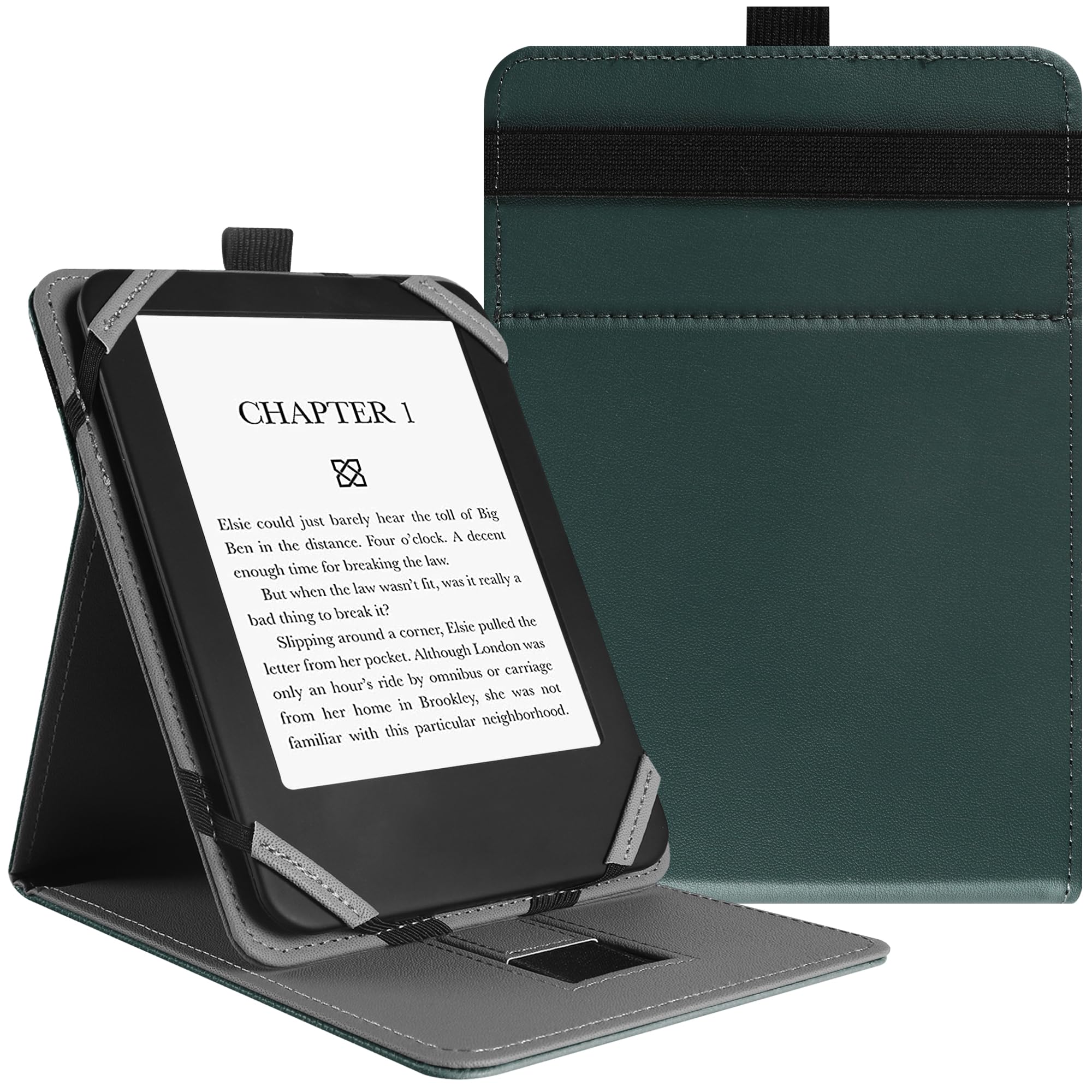 VOVIPO Custodia universale per 6 6.8 7 pollici Kindle Paperwhite/Colorsoft eReaders, Stand Cover con cinturino compatibile con Kindle/Kobo/Tolino/Pocketbook/Sony - Menta