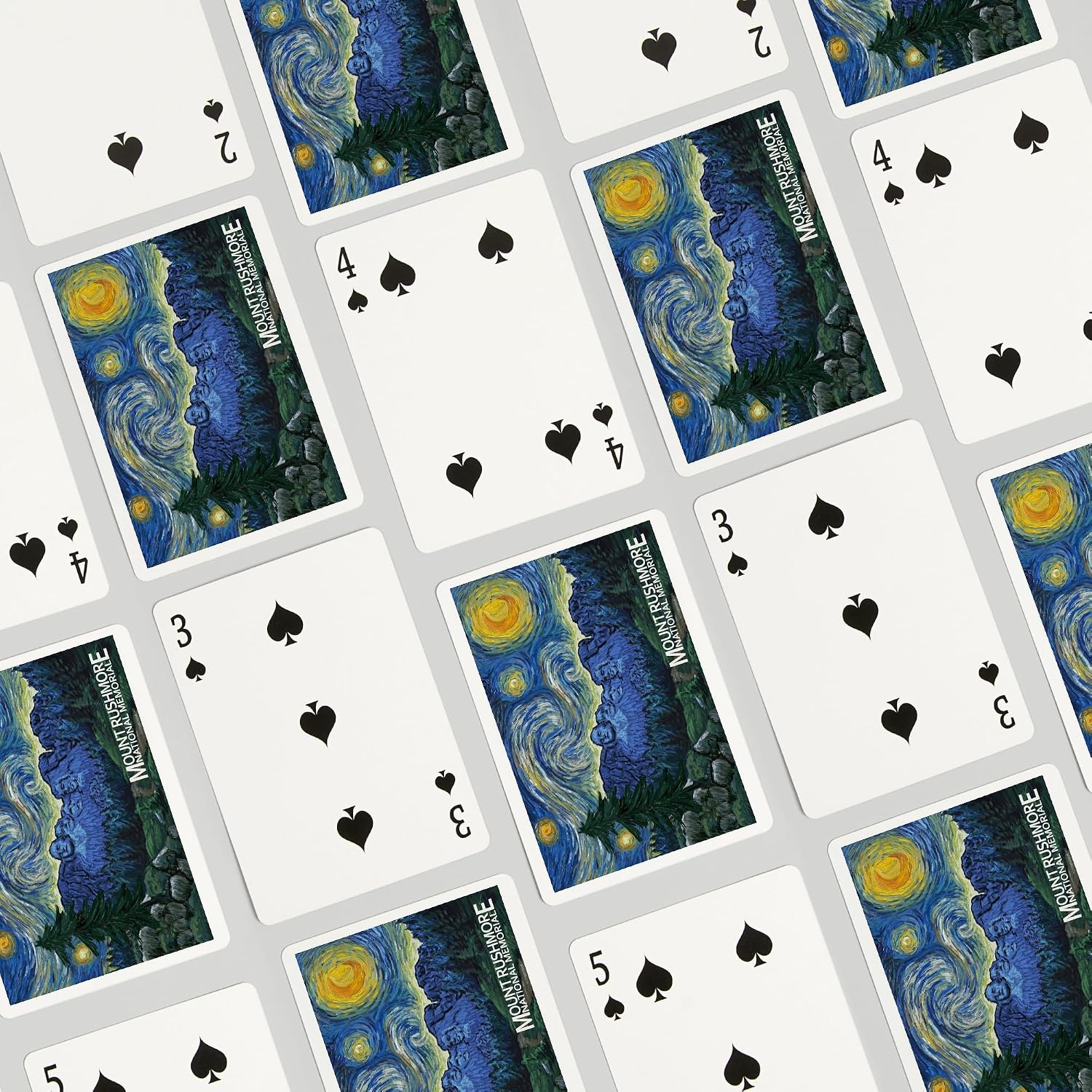 Lantern Press Mount Rushmore National Memorial, South Dakota, Starry Night, 52 Playing Cards for Adults, Poker Size Card Deck