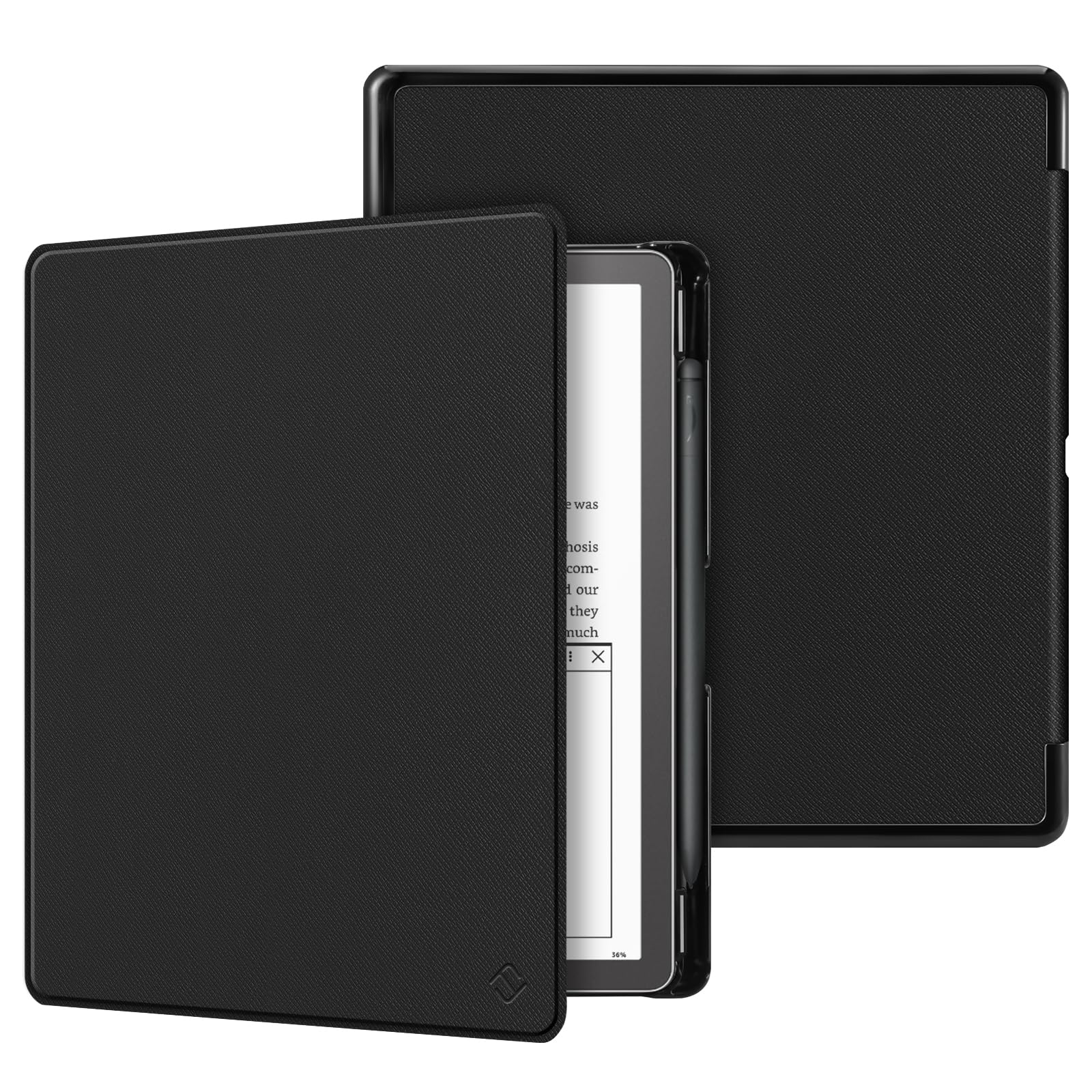 FINTIE Custodia per Kindle Scribe 10,2 Pollici (Modello 2024/2022) con Pen Holder - Sottile Leggero Protettiva Cover con Auto Sveglia/Sonno, Nero