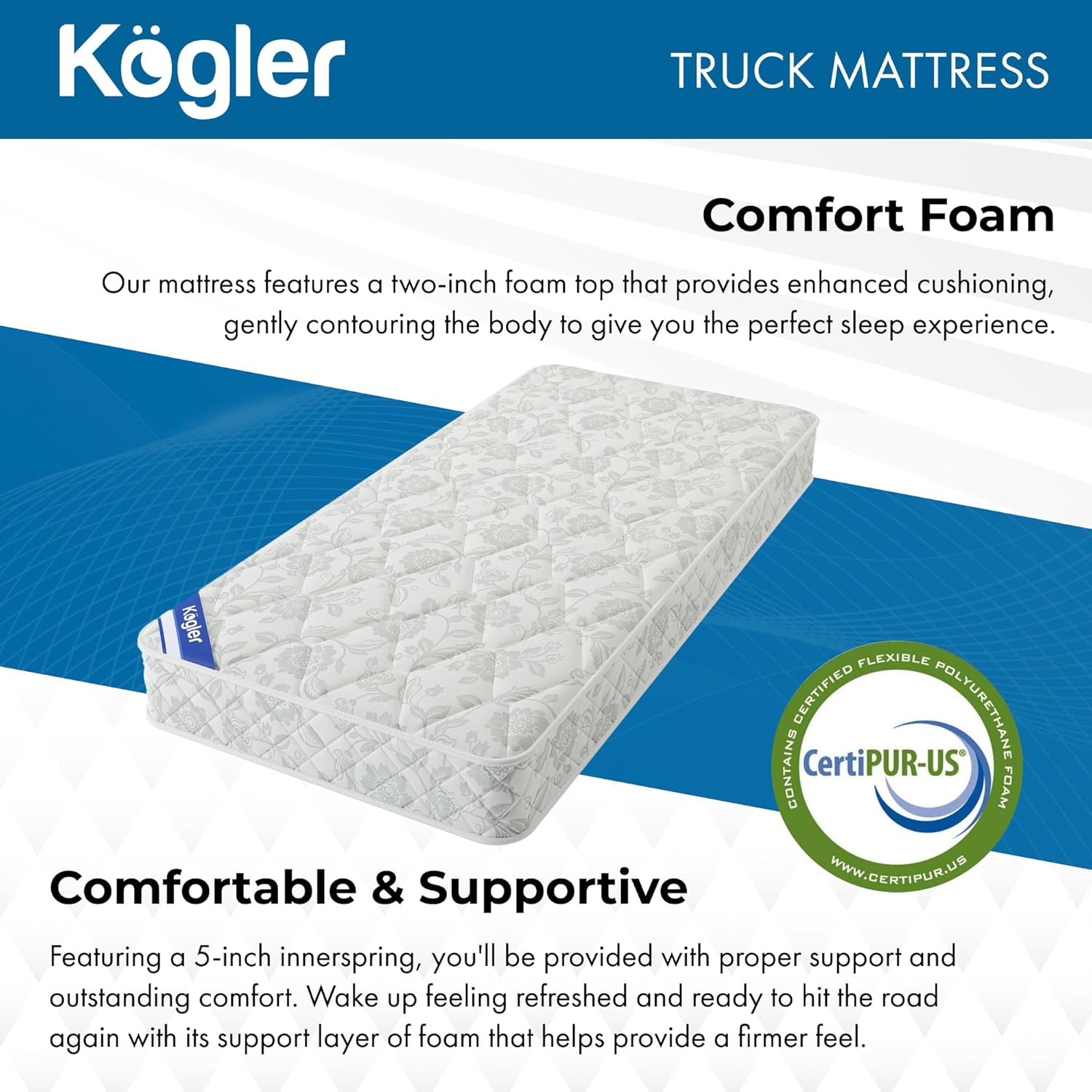 Kogler Innerspring Hybrid Semi-Truck Mattress - 7