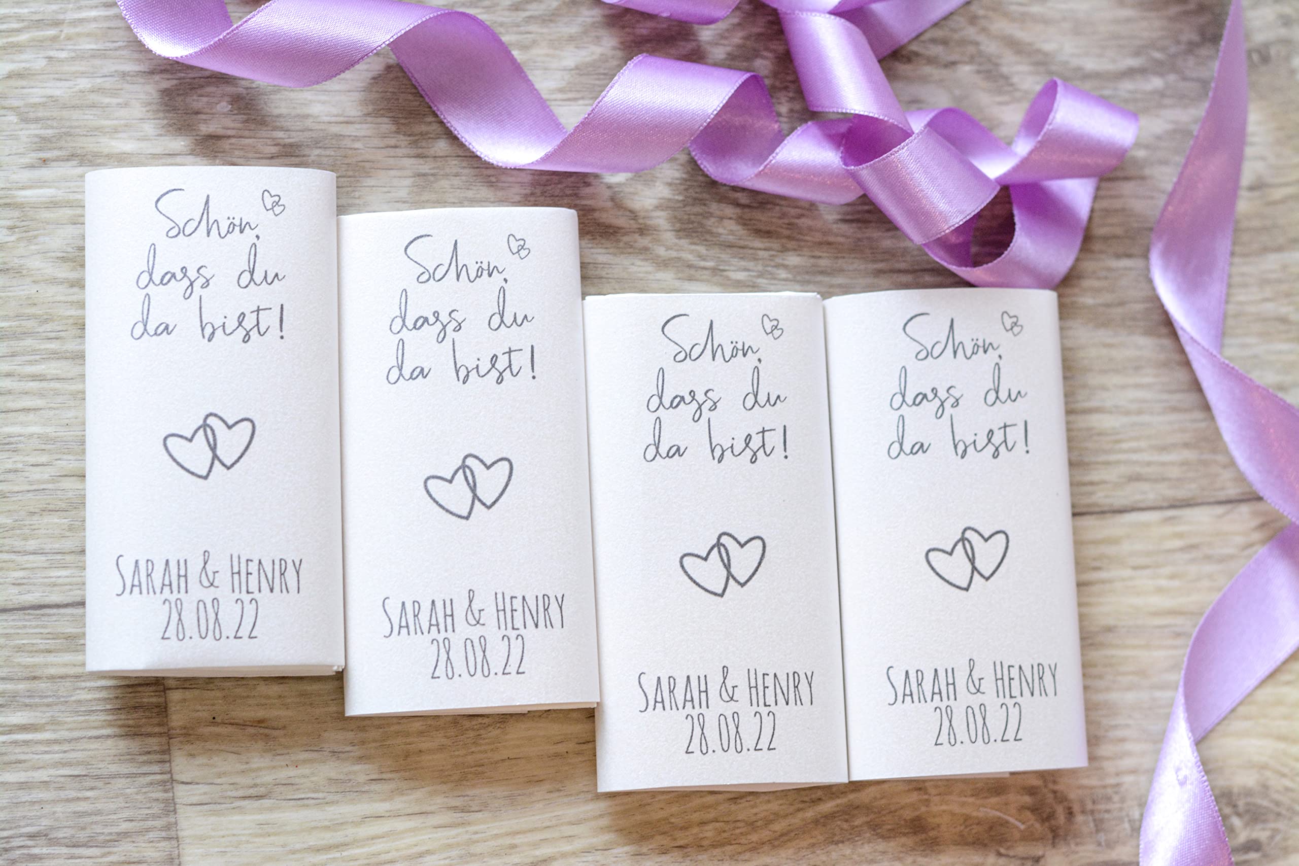 Lacrime di gioia, matrimonio con fazzoletti, bomboniere personalizzate (lacrime di gioia, set da 50 pezzi)