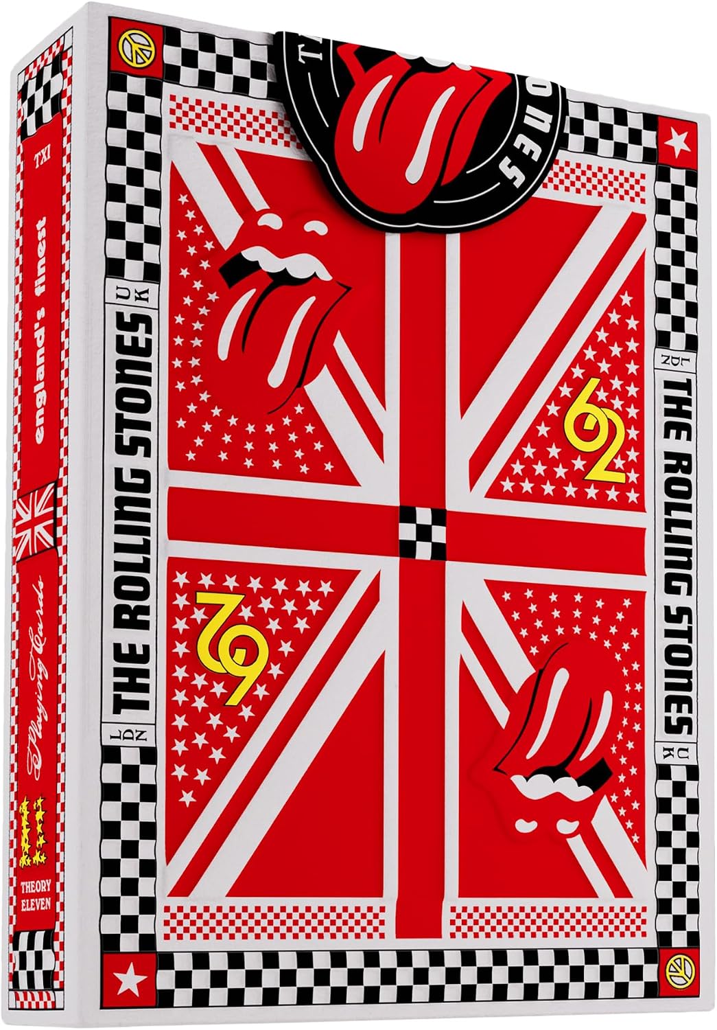 theory11 The Rolling Stones Playing Cards - Rock Music Themed Deck with Custom Aces Jokers Court Cards, Black Collector Style Poker Cards for Fans, Game Night, Magic, Cardistry, Gifts & Parties