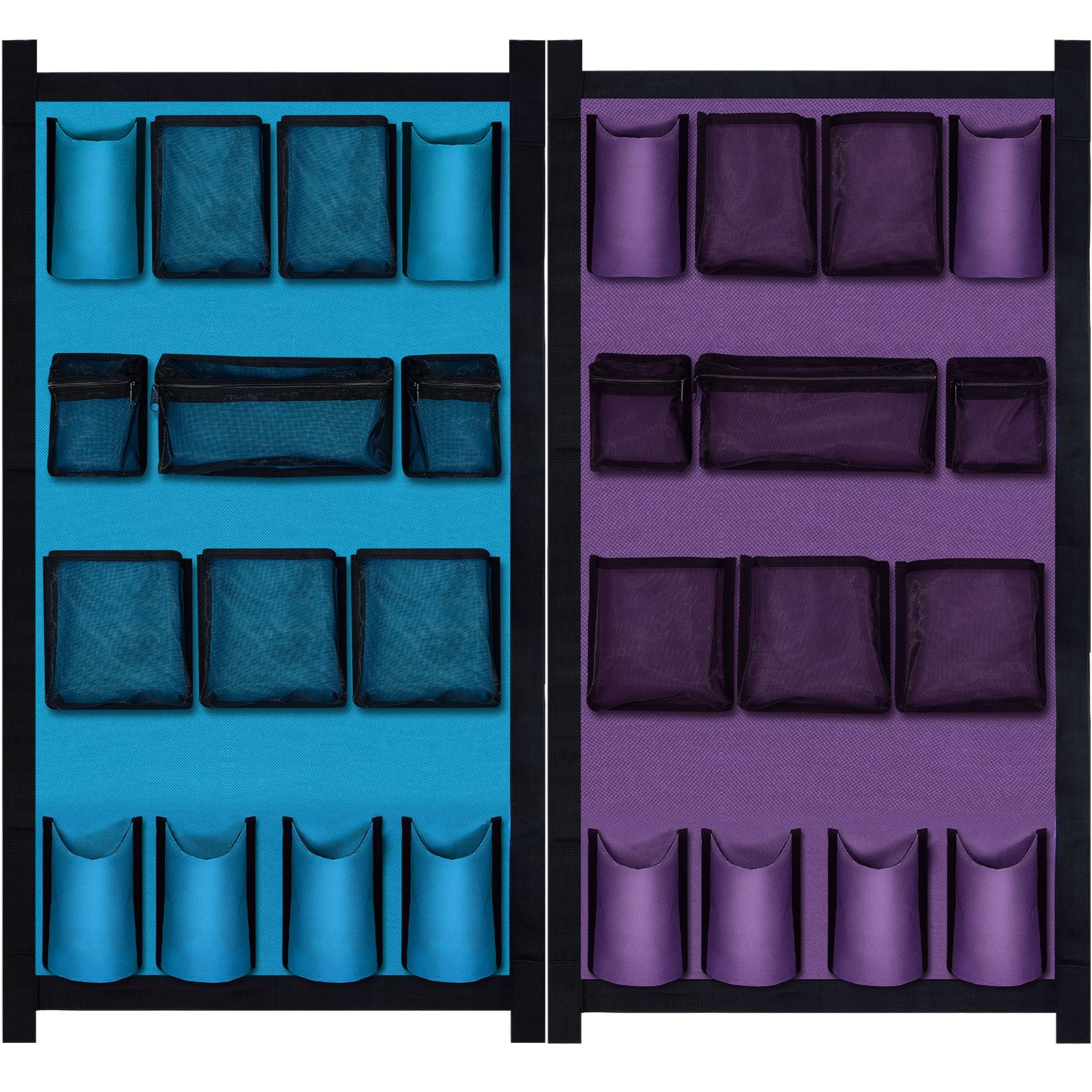 Riakrum 2 Pcs Horse Trailer Grooming Bag Hanging Horse Door Caddy Trailer Organizer Storage(Fresh,39 x 23 Inch)