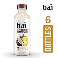 Vista 5 de Bai Agua con Sabor a Coco Puna Coconut Pineapple, Infusionada con Antioxidantes, Bebida de Agua con Sabor a Coco y Piña, Botellas de 18 Onzas