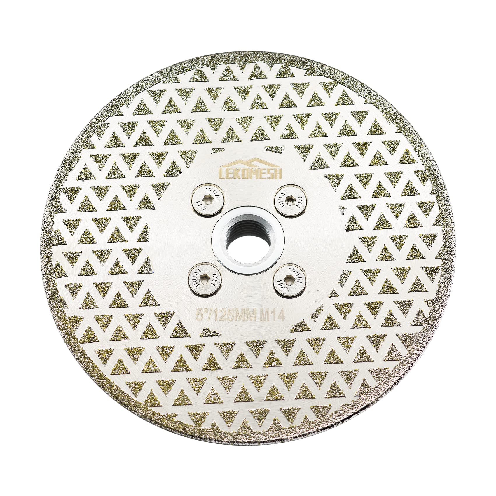Discos de Diamante 125MM x M14 LEKOMESH - Doble Cara Disco de Corte y Rectificado Diamante para Granito Mármol Porcelana Cerámica Azulejos Piedra Artificial,Amoladora Angular