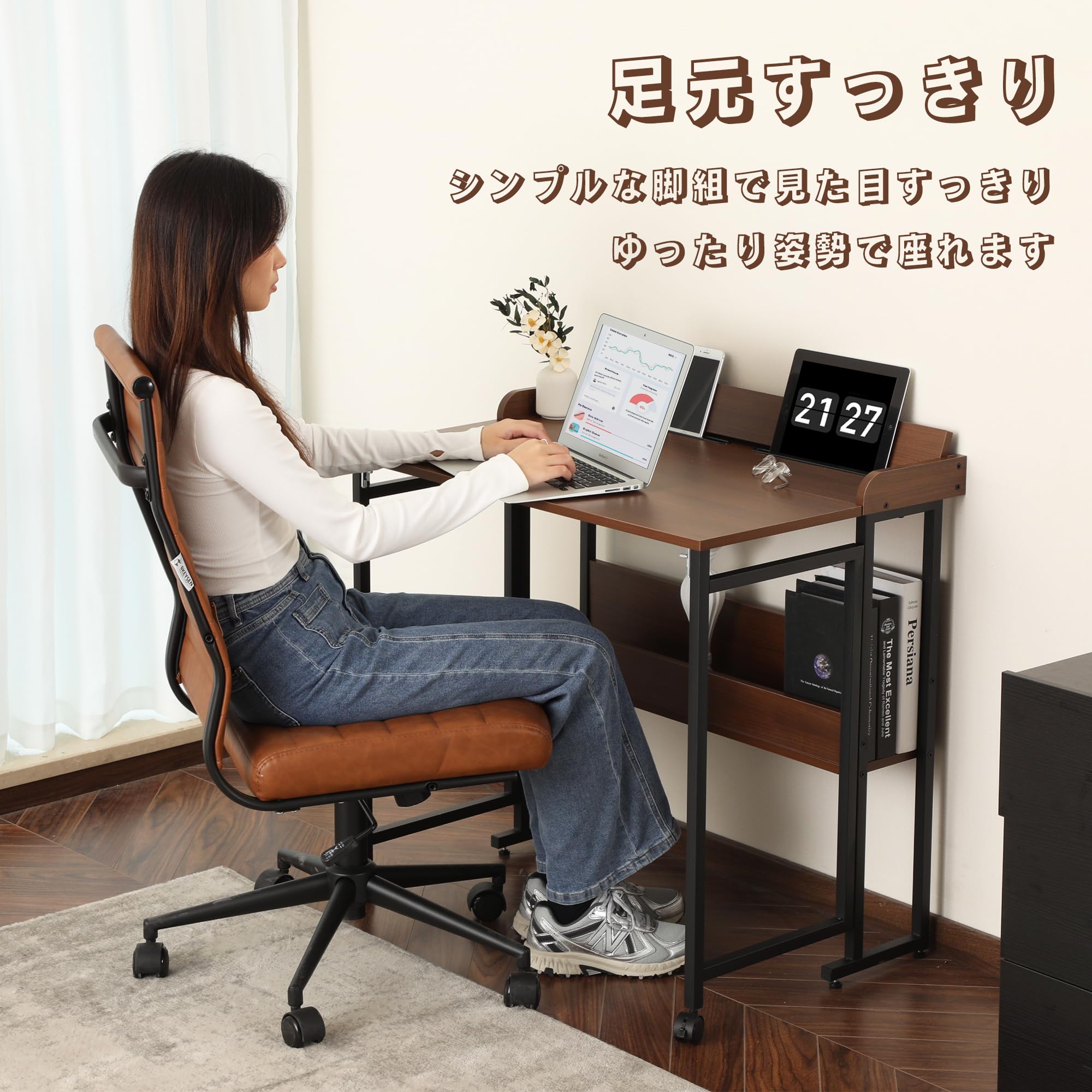 Amazon | Okeysen パソコンデスク 机 PCデスク ゲーミング 折りたたみ  