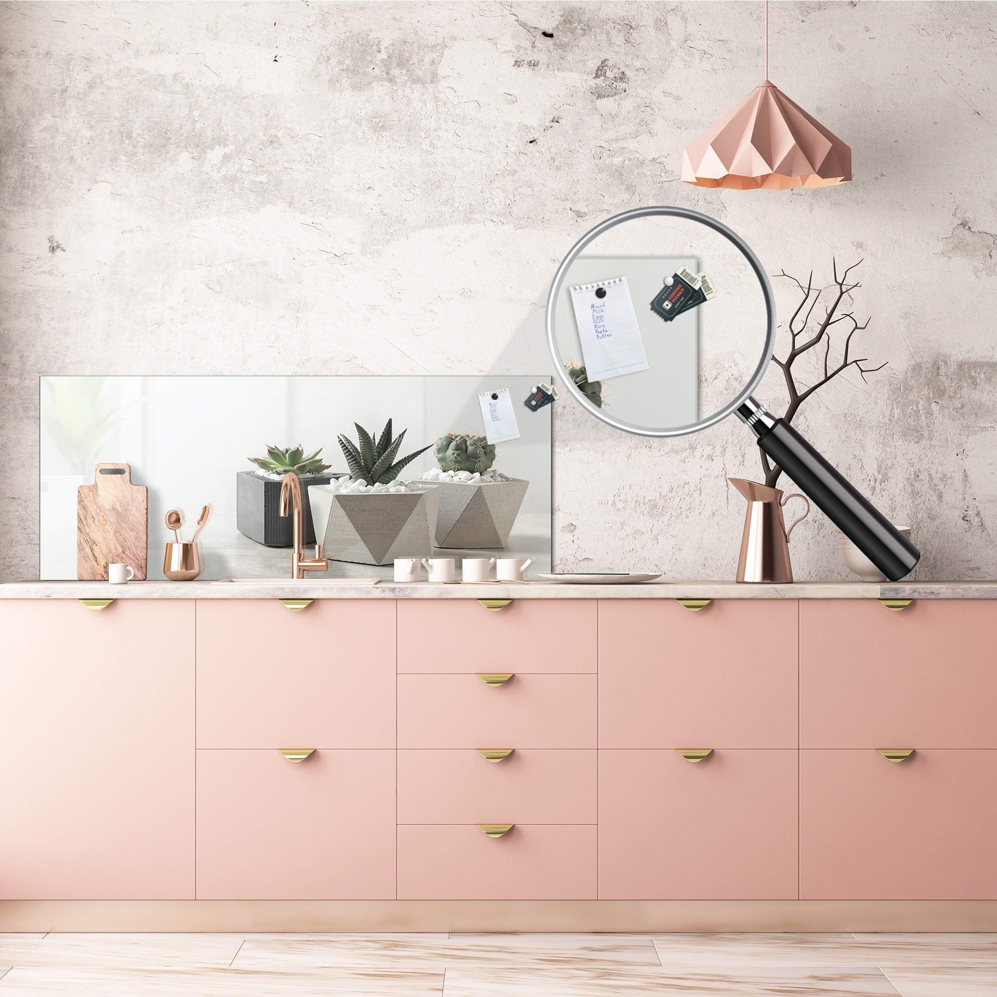 Concept Crystal Tempered Glass Wall Panel with Metal Backing Flowers&Plants Series MBBS04B: