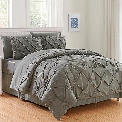 Miniatura 1 de Set de sábanas cama en bolsa de 8 piezas el mejor lujo más suave más acogedor Comodidad con elegancia edredón suave sedoso sin arrugas el set