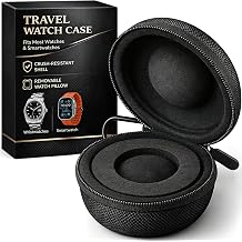 Travel Watch Case for Men Hard Shell Single Watch Storage Box up to 50mm