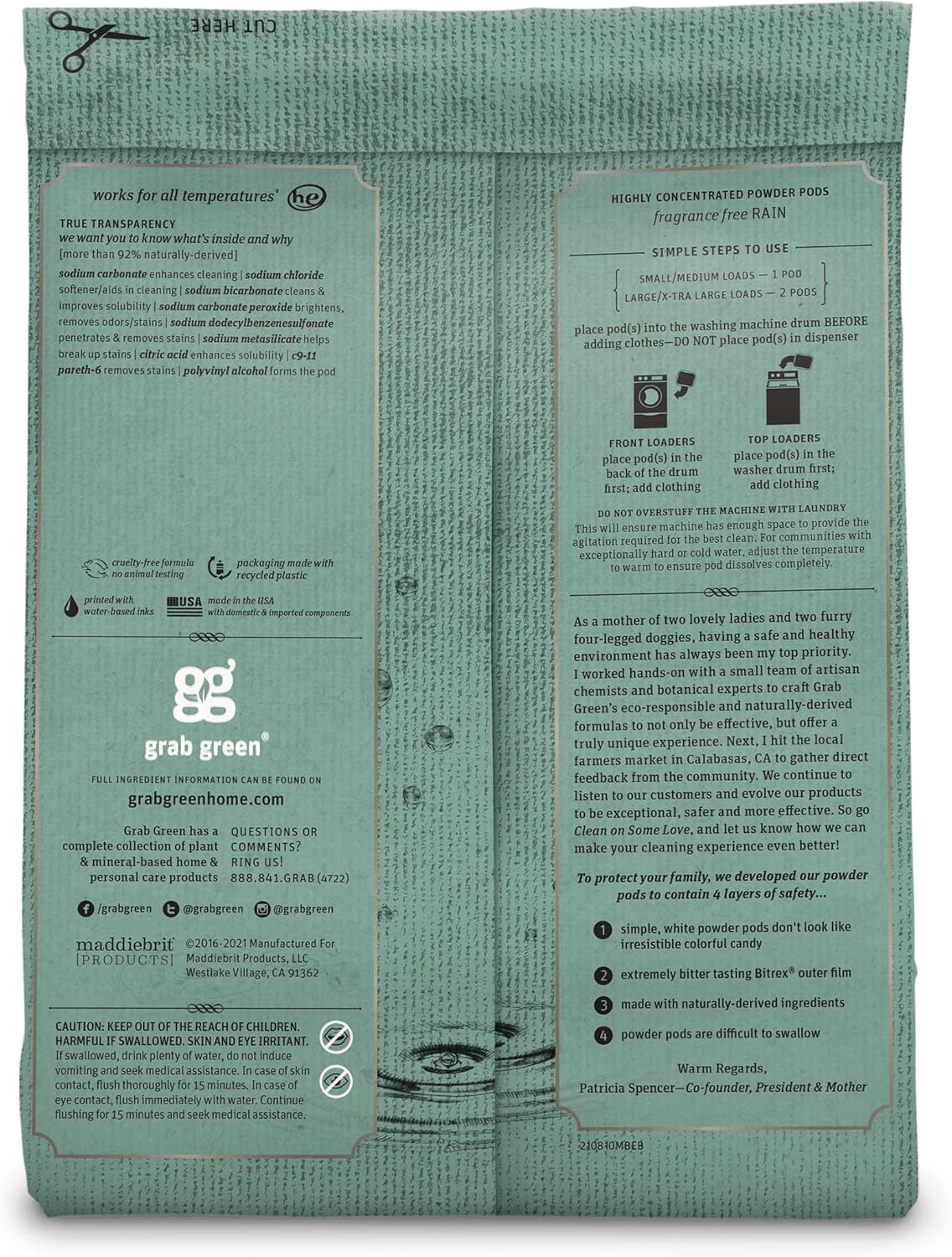 Stoneworks Laundry Deternt Pods, Powered by Naturally Derived