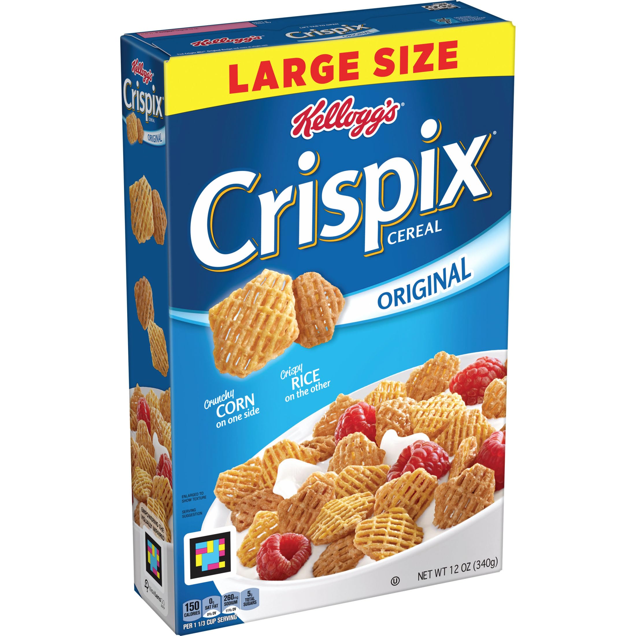 Kellogg's Crispix Breakfast Cereal, Kids Cereal, Family Breakfast, Original, 12oz Box (1 Box)