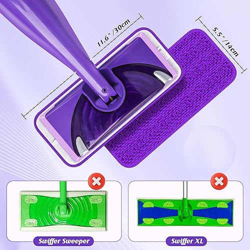 Miniatura 3 de Almohadillas reutilizables para trapeador Swiffer WetJet - Recambios de almohadillas húmedas, paños de limpieza en seco, almohadillas de microfibra