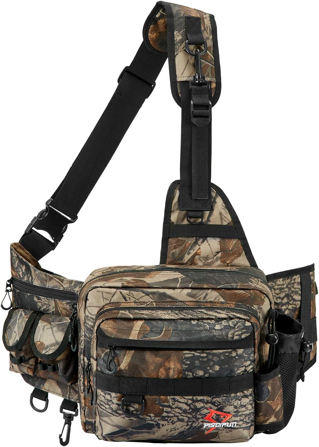 Piscifun Sling Fishing Tackle Bag, Outdoor Fishing Storage Pack, Water-Resistant Fishing Bag Cross Body Sling Bag Camouflage : Sports & Outdoors