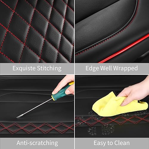 Miniatura 6 de Tundra - Fundas de asiento delantero y trasero, protector de cojín de asiento de automóvil de cobertura completa para Toyota Tundra CrewMaxPickup