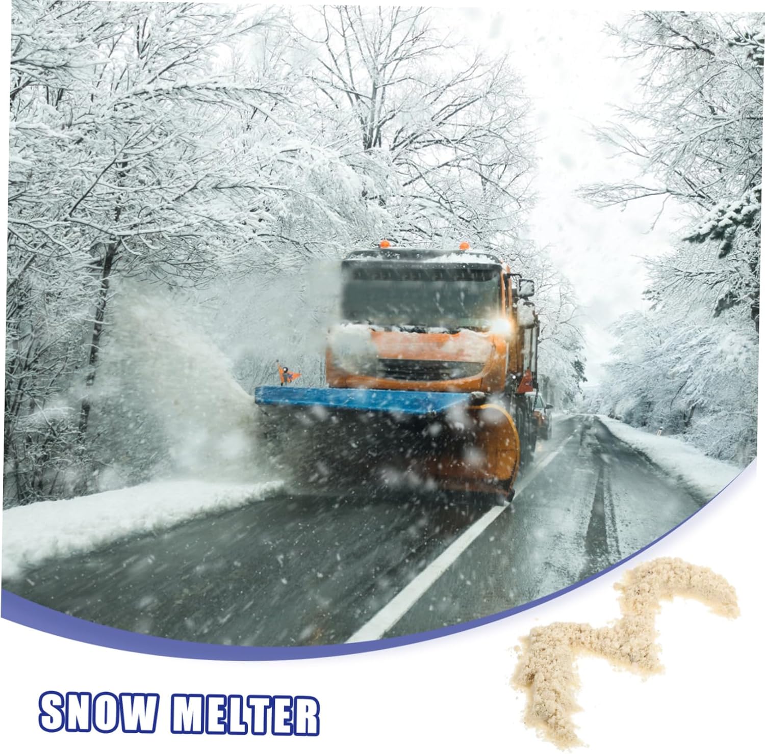 1Pack Snow Melting Agent Fast Acting Ice for Winter Surface Protection for Roads and Parking Lots Prevents Icing and Enhances Safety