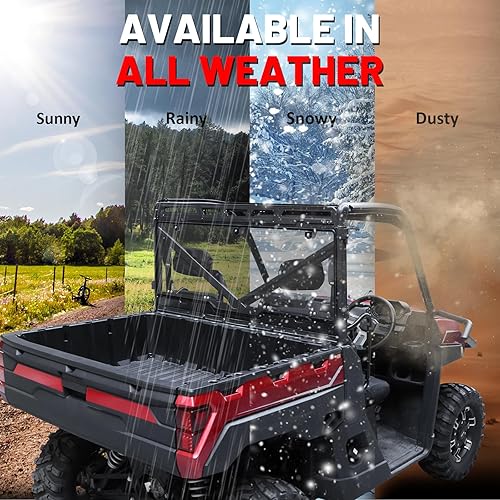 Miniatura 7 de StarknightMT Ranger XP 1000 Parabrisas Trasero, Ranger 1000 con Tinte Ahumado Ventana Trasera Parabrisas Trasero Compatible con Polaris Ranger XP